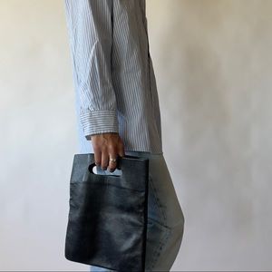 Small leather Baggu handbag